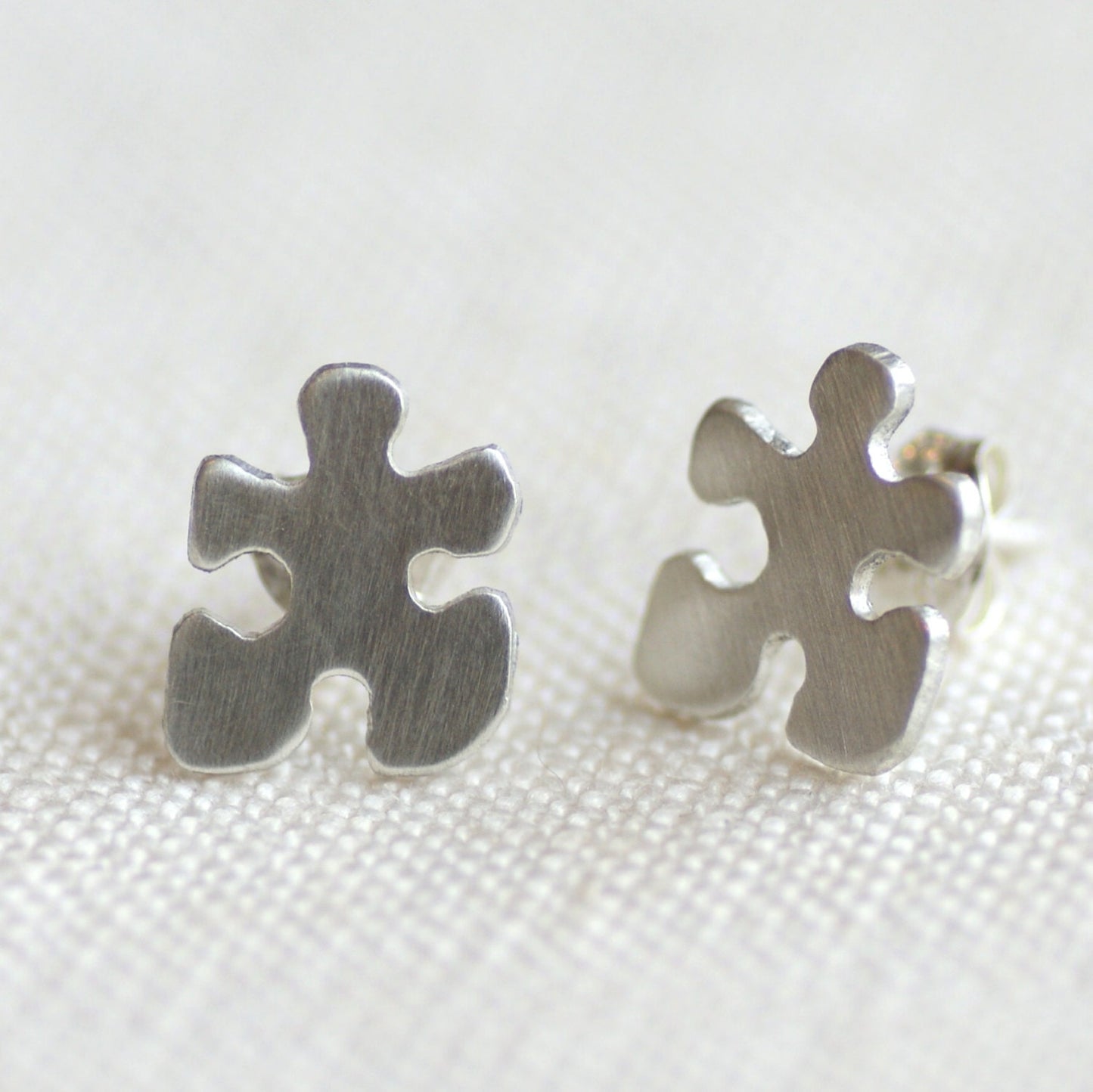 Autism Awareness Puzzle Piece Stud Earrings