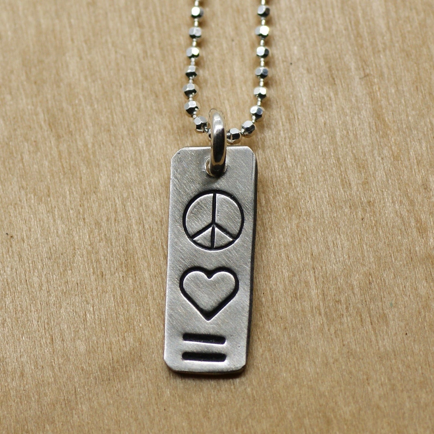 Peace Love Equality Pride Necklace