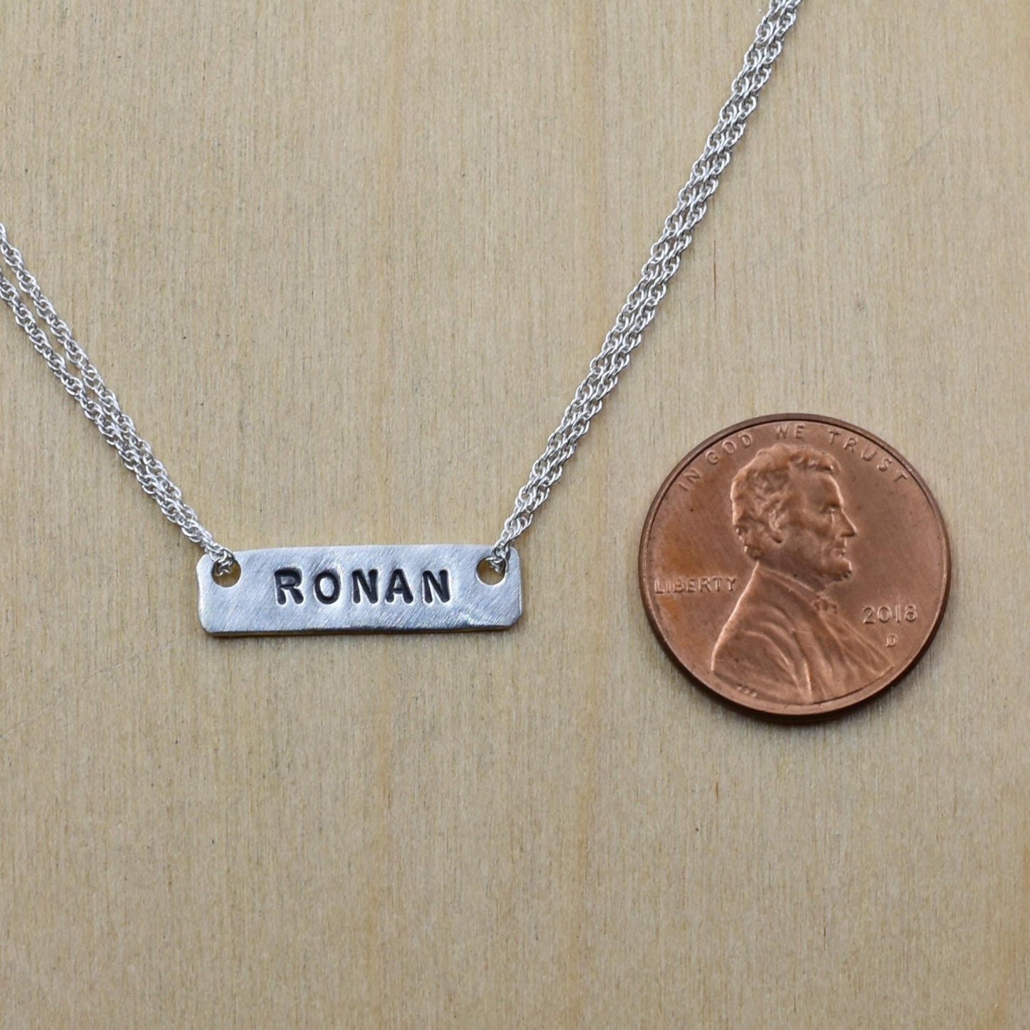 Custom Name Bar Necklace