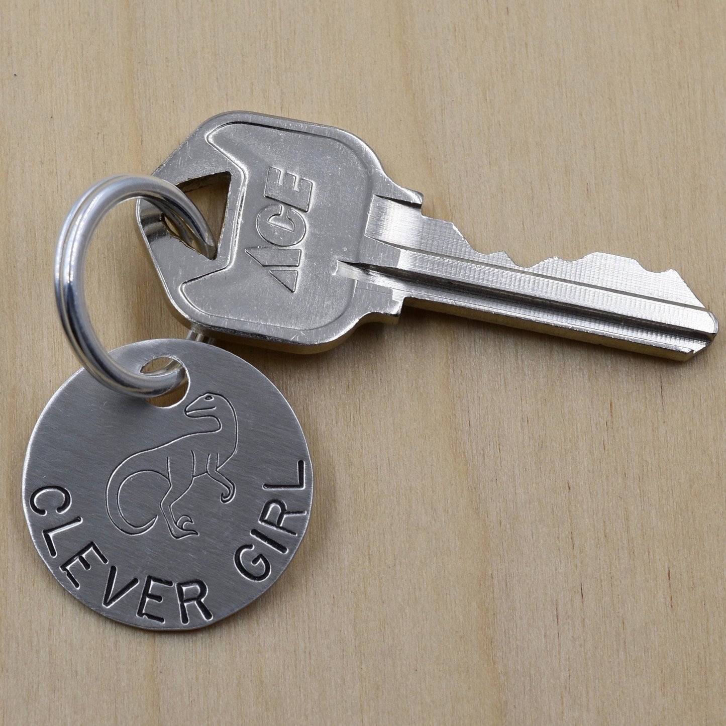 Clever Girl Velociraptor Keychain