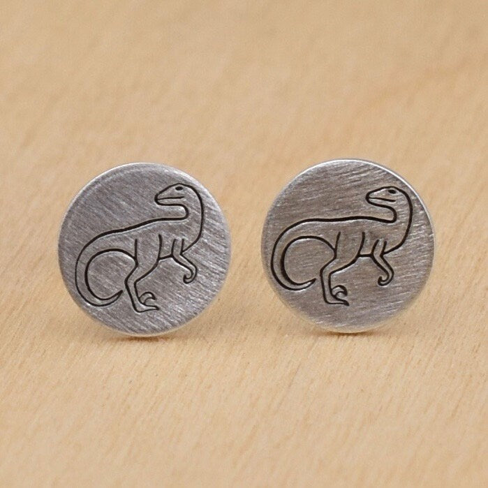 Velociraptor Dinosaur Stud Earrings