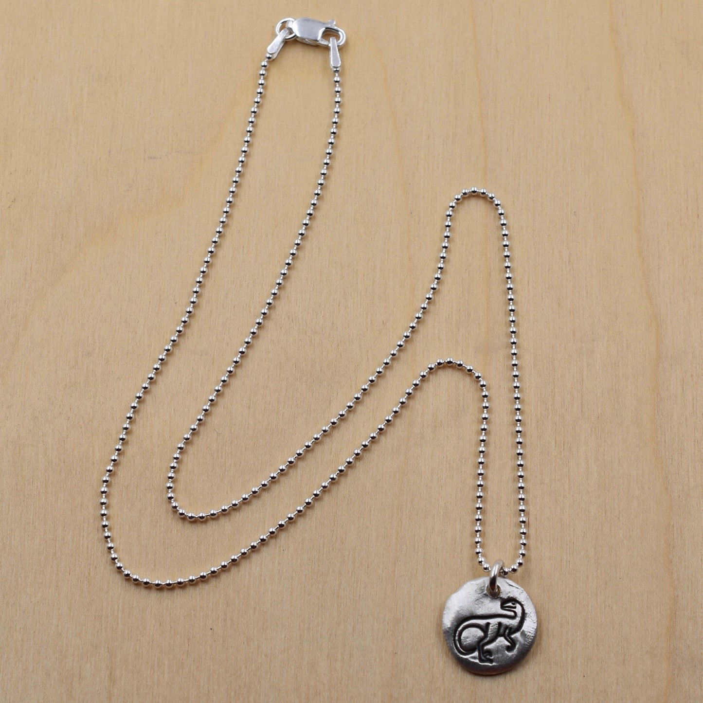 Velociraptor Dinosaur Nugget Necklace