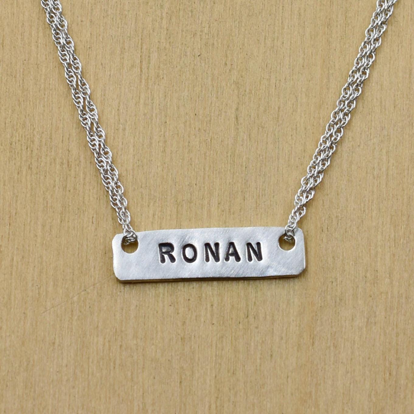 Custom Name Bar Necklace