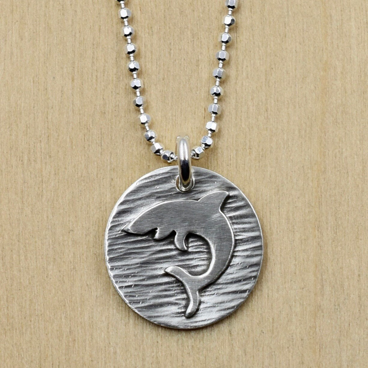 Shark Handcut Silver Necklace