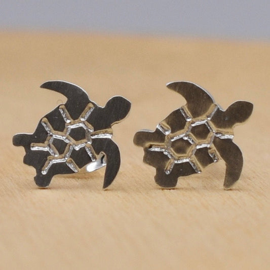 Sea Turtle Handcut Stud Earrings