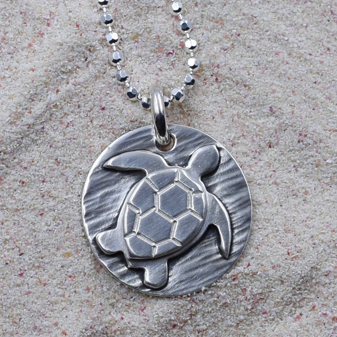 Sea Turtle Handcut Necklace