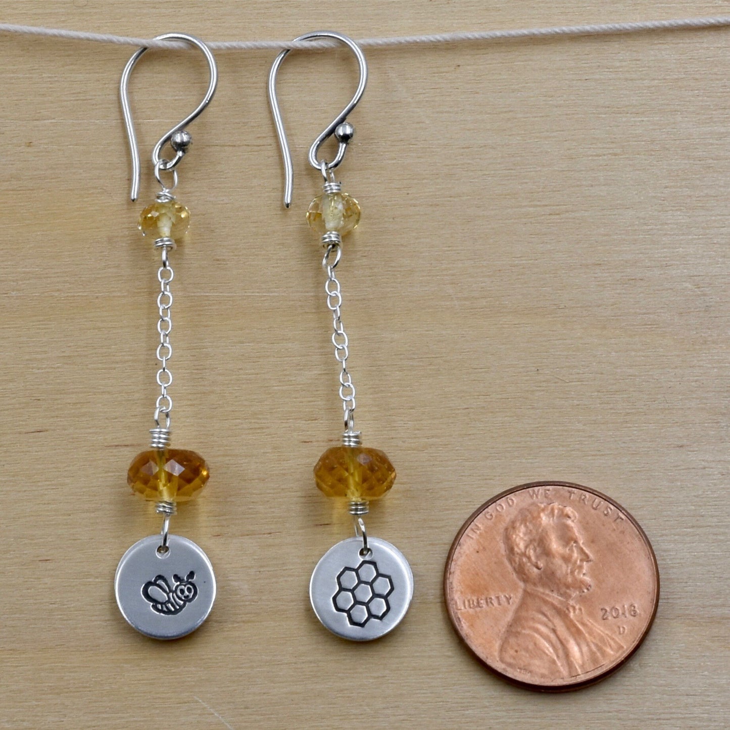 Bee Honeycomb Earrings