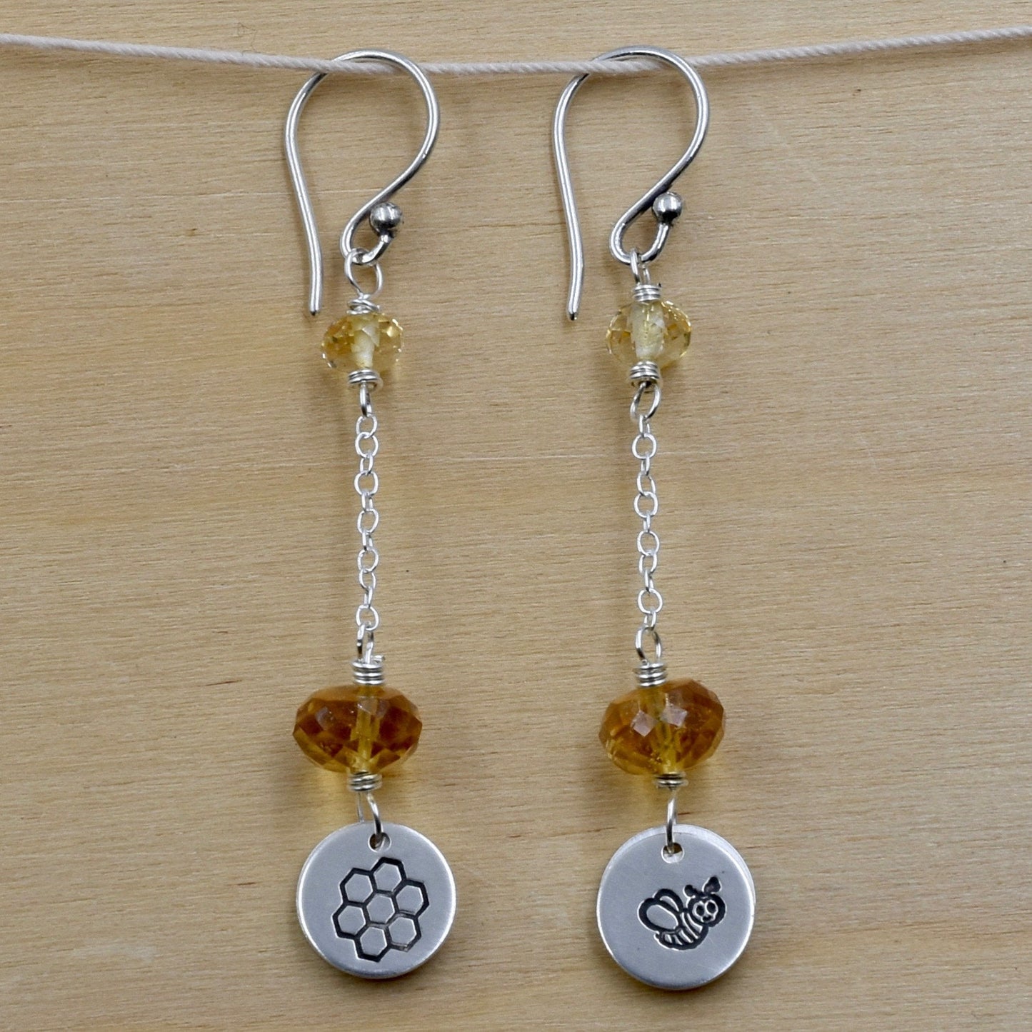 Bee Honeycomb Earrings